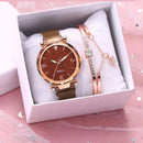 Relógio Feminino D'Lux Fashion Quartz + Pulseira (BRINDE)