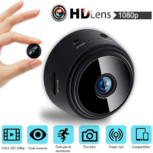 Mini Câmera de Segurança Espiã SpyCam Full HD 1080p