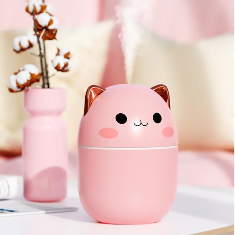 Umidificador Difusor Gatinho Umidifica e Purifica