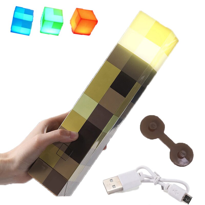 Luminária Decorativa Minecraft Tocha