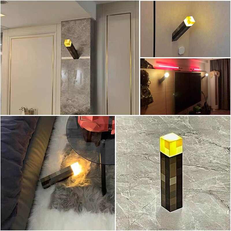 Luminária Decorativa Minecraft Tocha