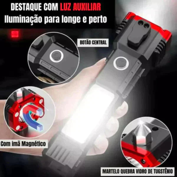 Lanterna Tática Falcon Indestrutível 4 em 1 Lanterna [ULTRA POTENTE]