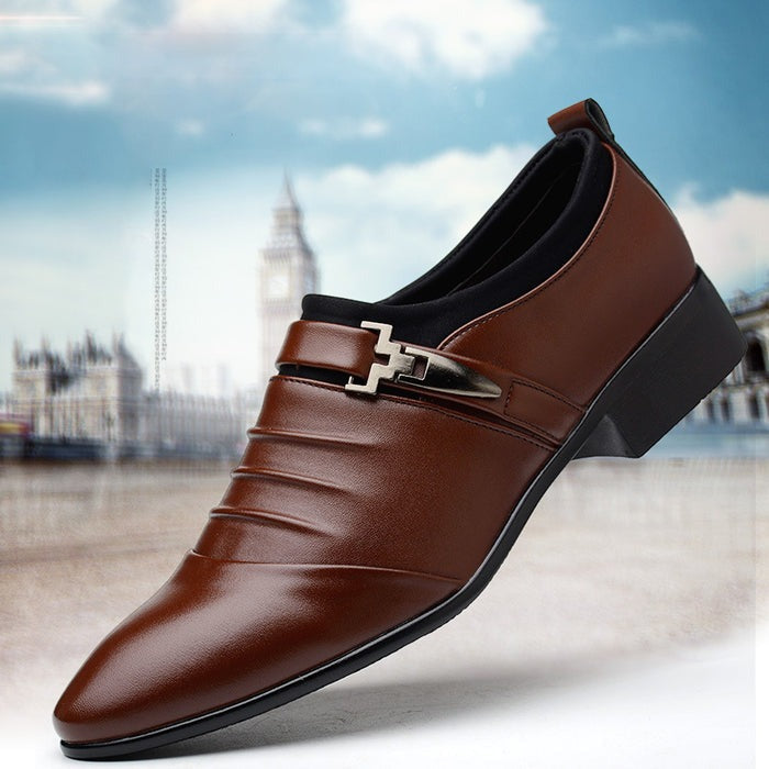 Sapato Masculino de Couro com Fivela